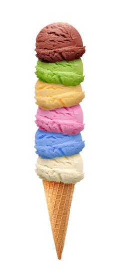 Ice cream cone with extra scoops.jpg