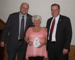 Melda Cottrill - Pillar of the Community with Ron Collins, Chris Coryea cropped